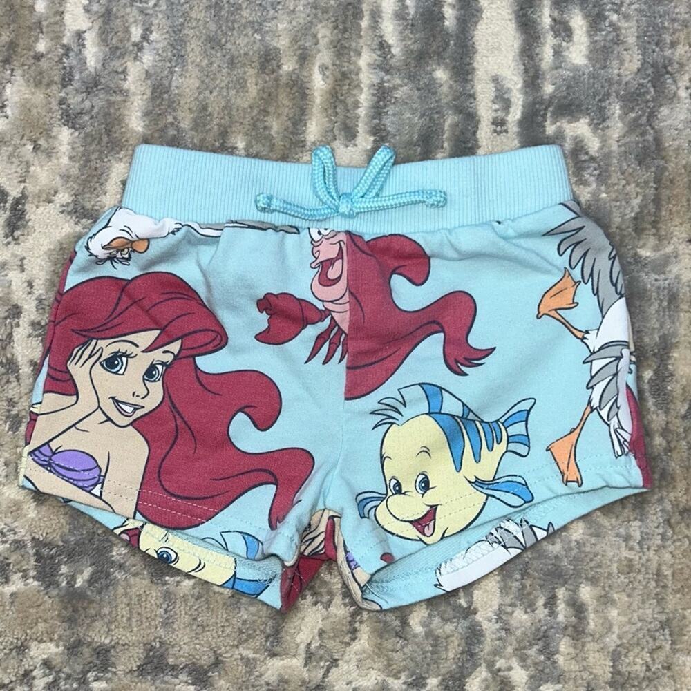 Disney Princess The Little Mermaid Infant Girl Shorts 12 months All Over Print